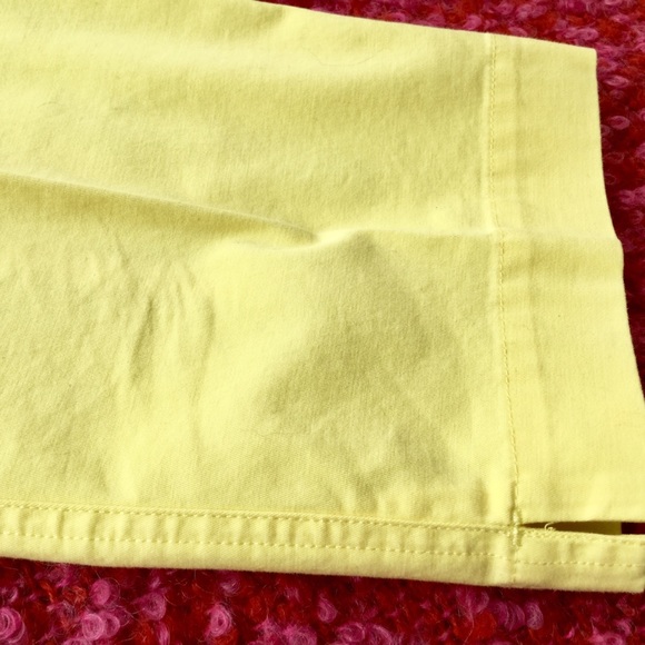 Talbots🐥Yellow Capri NWOT ANKLESLIT FLAT PKT Sz 4 P - Picture 6 of 13